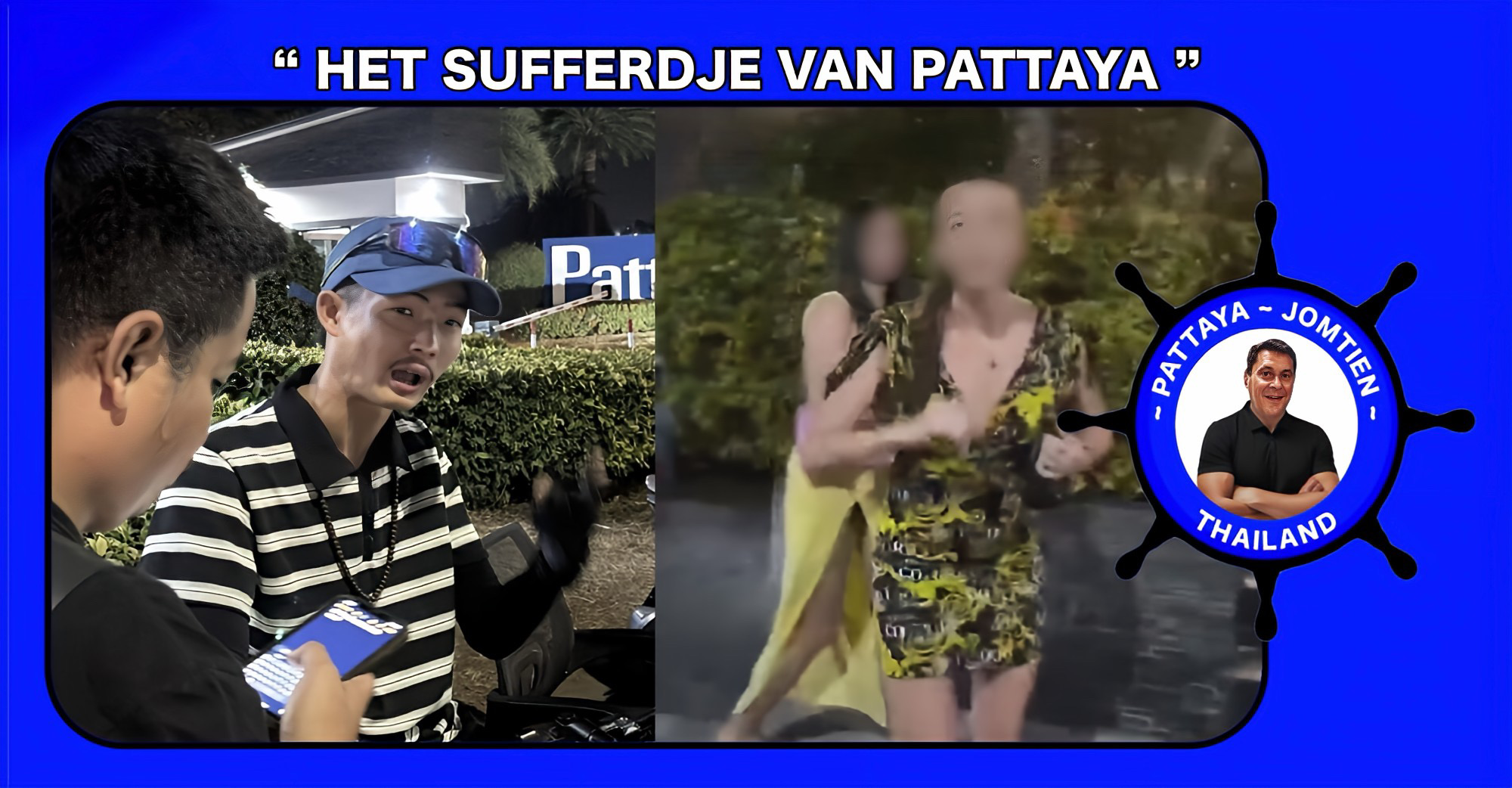 Spanning tussen een motortaxi-Chauffeur en Russische toeristen liep in Pattaya hoog op