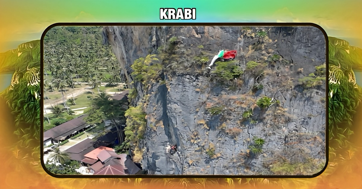 Illegale luchtreiziger stort in Zuid-Thailand tegen een klif, na een urenlange reddingsactie komt hij in het ziekenhuis van Krabi terecht 