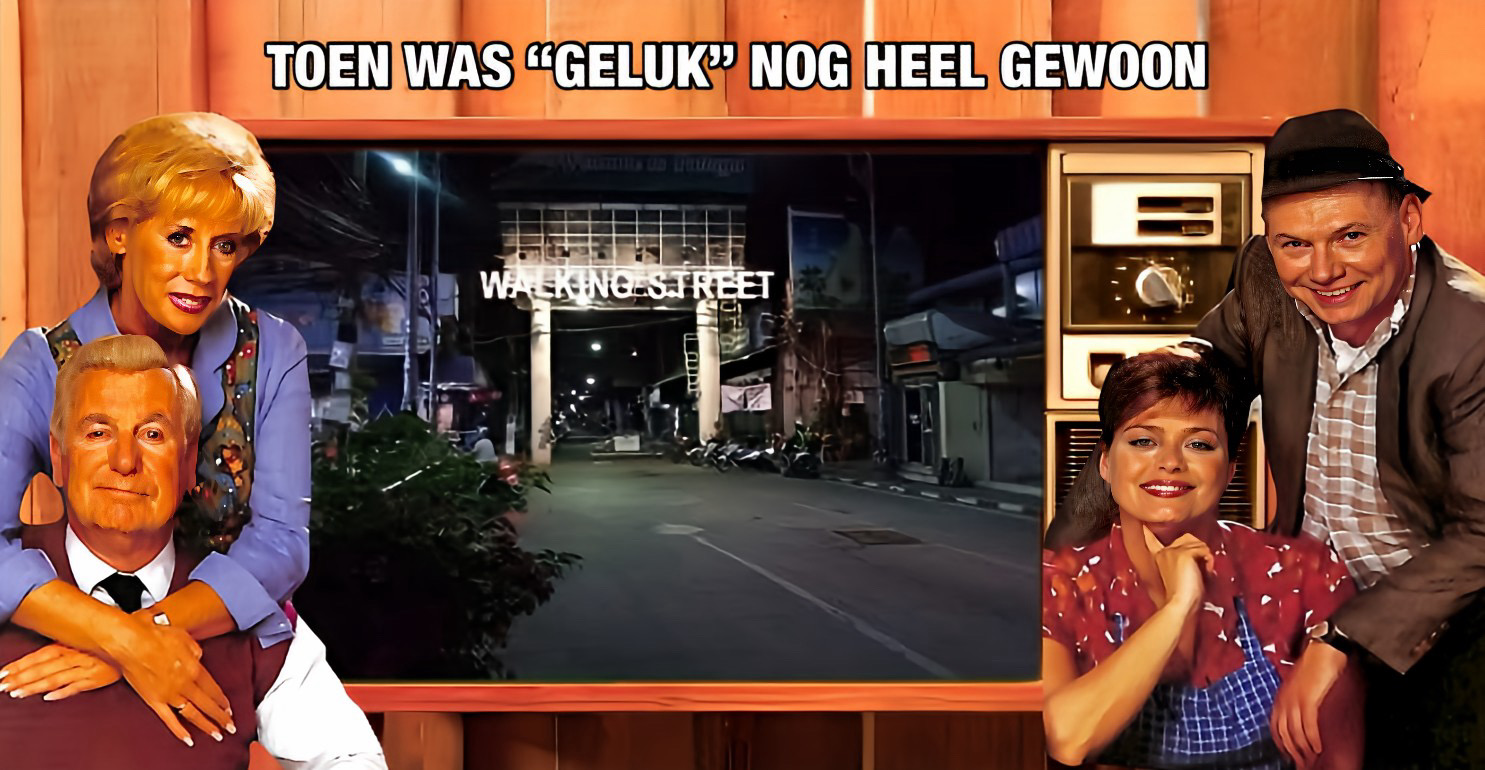 Stilte in Walking Street van Pattaya, een stad in Thailand die nooit slaapt