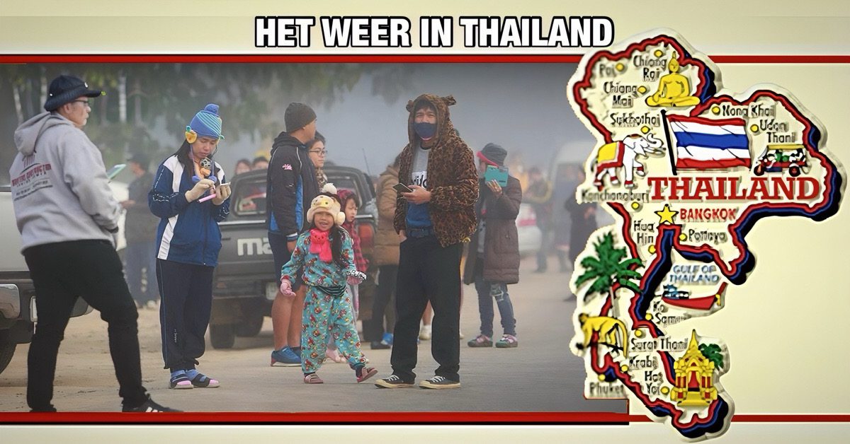 Een flinke temperatuurdaling van 5° Celsius luidt in Thailand een periode van bijtende kou in🥶❄️🧦