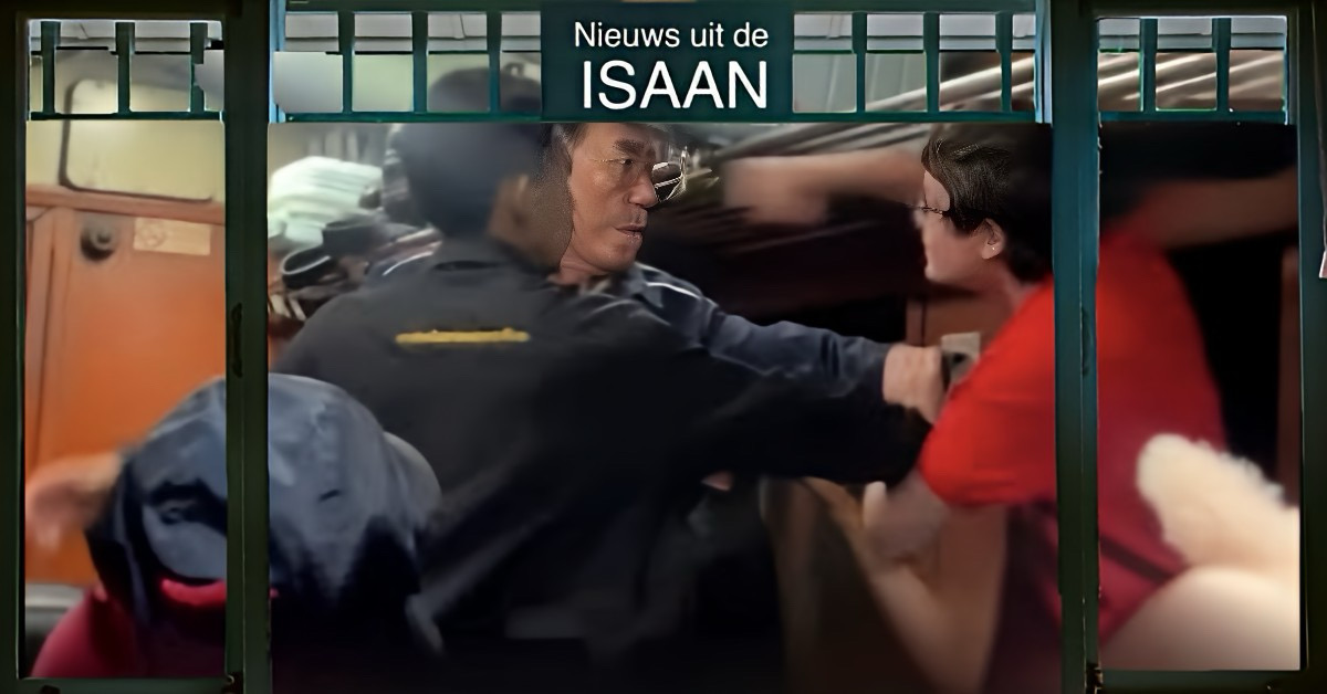 🎥| Een buitenlandse toerist is met geweld uit de trein in Thailand verwijderd na het veroorzaken van beroering