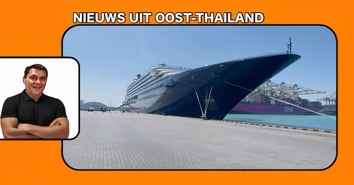 Het luxe superjacht Luminara ligt aangemeerd in diepzeehaven Laem Chabang in Oost-Thailand 