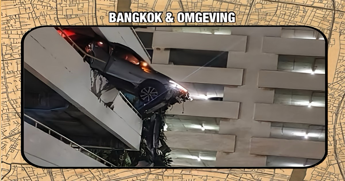 ‘Foutjuh’ in de pedaal bediening brengt een vrouw in de hoofdstad van Thailand in een benarde positie