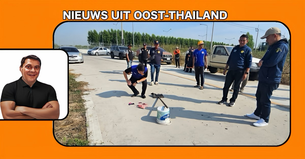 Straathond vindt pakket met bijna 20.000 xtc-pillen in het Tambon Huay Yai bij Pattaya, het dier is verdwenen na het aanvreten van het pakket