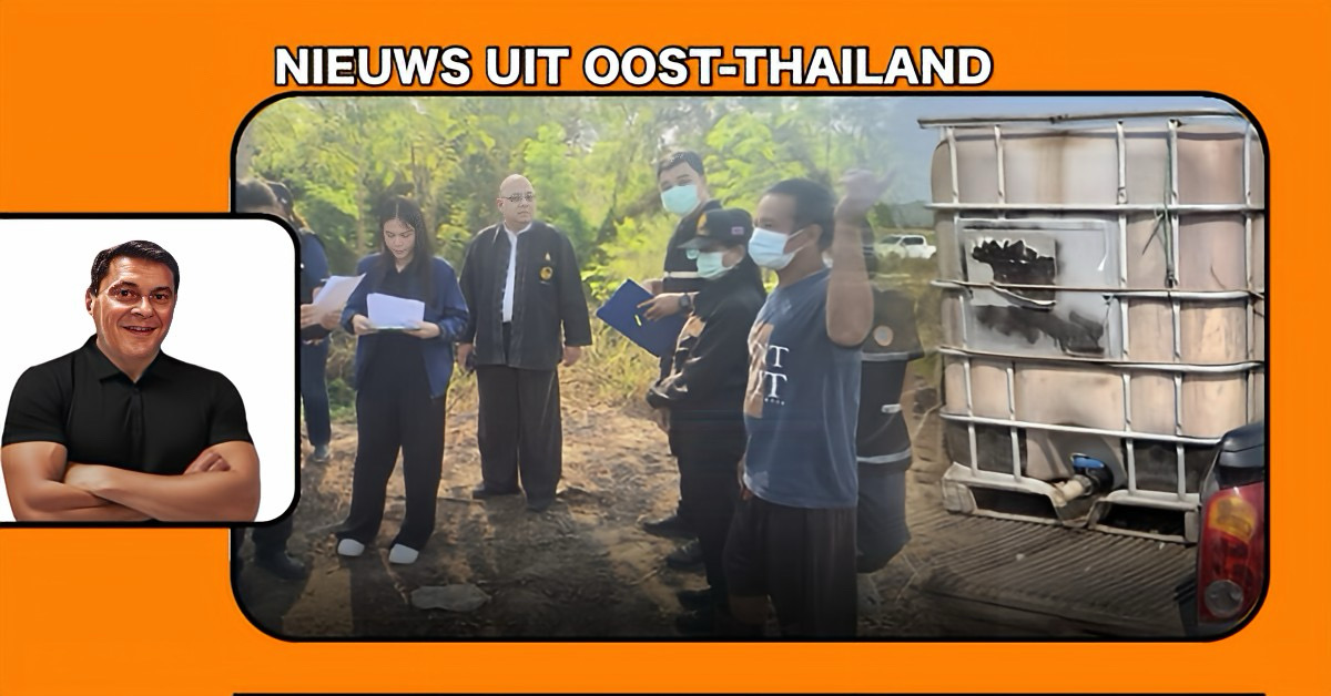 Milieudelict in Oost-Thailand, werknemer en eigenaar van een sojamelkfabriek opgepakt voor het dumpen van sojamelkafval