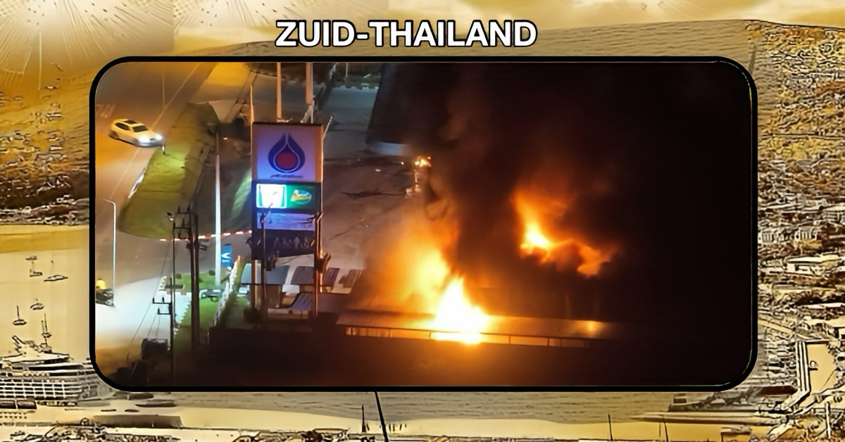 Bomaanslagen bij elf PTT-tankstations in het diepe zuiden van Thailand, bewoners geadviseerd niet te gaan tanken