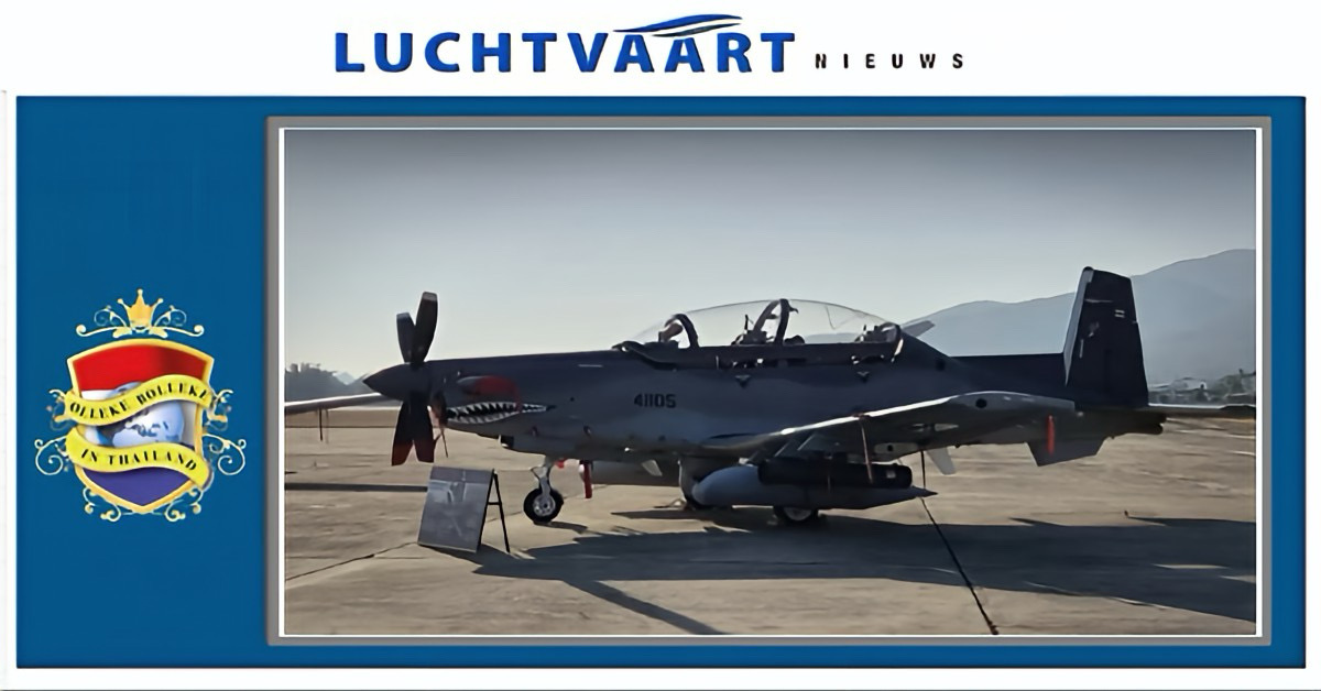 Deze morgen is een trainingsvliegtuig van de Koninklijke Thaise luchtmacht in Noord-Thailand is neergestort