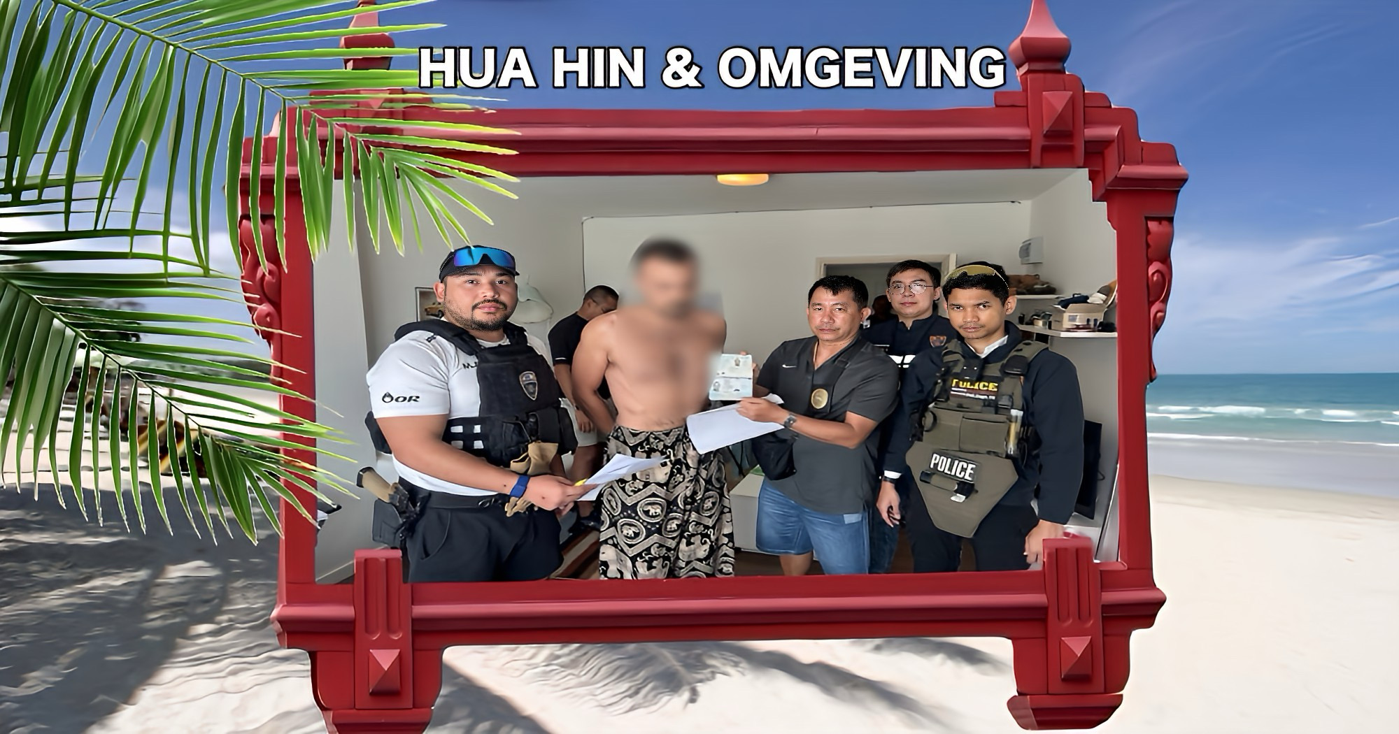 Een door Interpol gezochte Zweedse drugsverdachte gearresteerd in Hua Hin