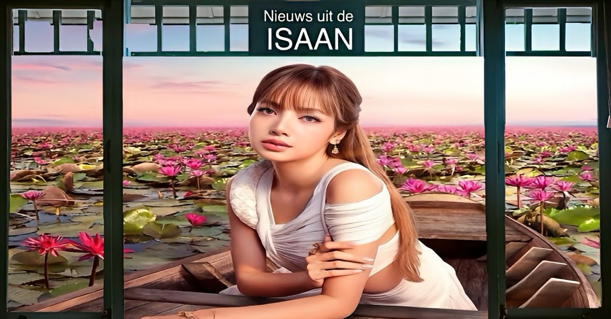 Het optreden van K-Popster Lalisa Manobal trekt duizenden mensen naar het roze Lotus meer in Noordoost-Thailand