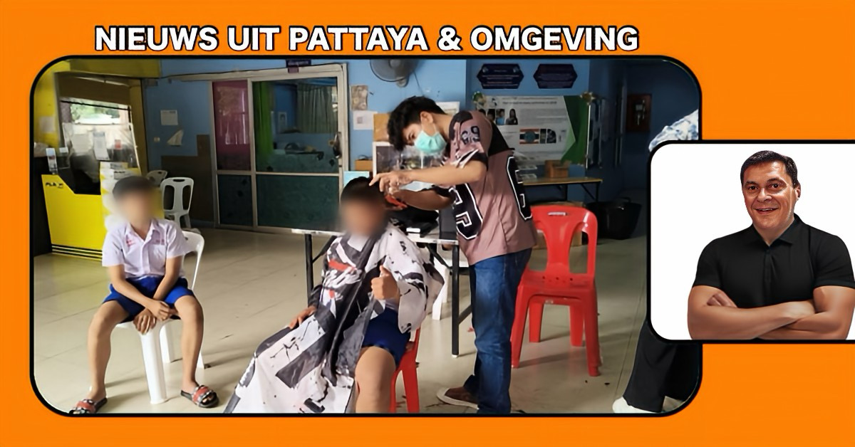 Vrijwilligerswerk met kam en schaar in Pattaya aan het werk, bijknippen is er niet bij, afknippen wel!