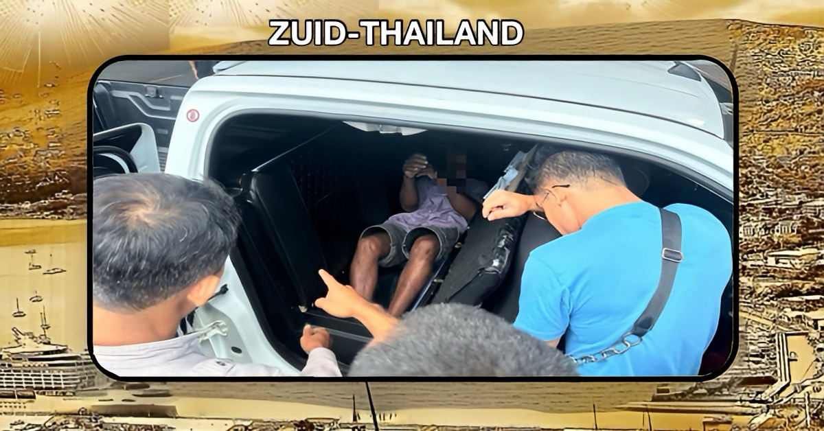 Kiekeboe, we hebben je gezien ❗️mensensmokkelaar in Zuid-Thailand op heterdaad betrapt, hij kan jaren gevangenisstraf tegemoet zien.