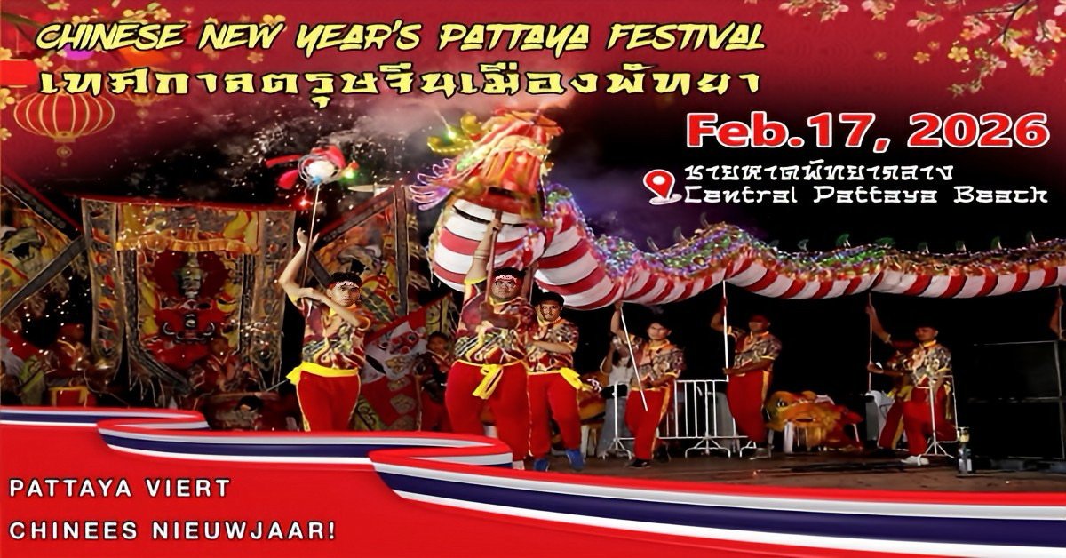 De viering van het Chinees Nieuwjaar komt in galop naar Pattaya