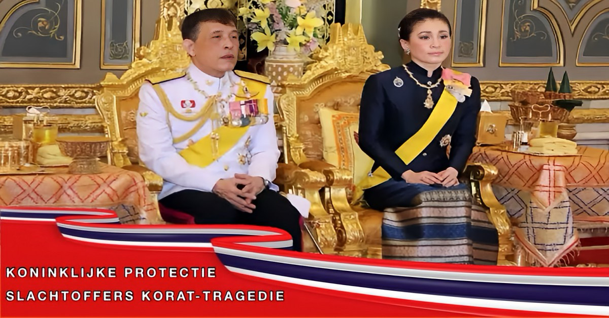 Koning van Thailand verleent zijn koninklijke bescherming aan de slachtoffers van de Korat-spoorwegtragedie