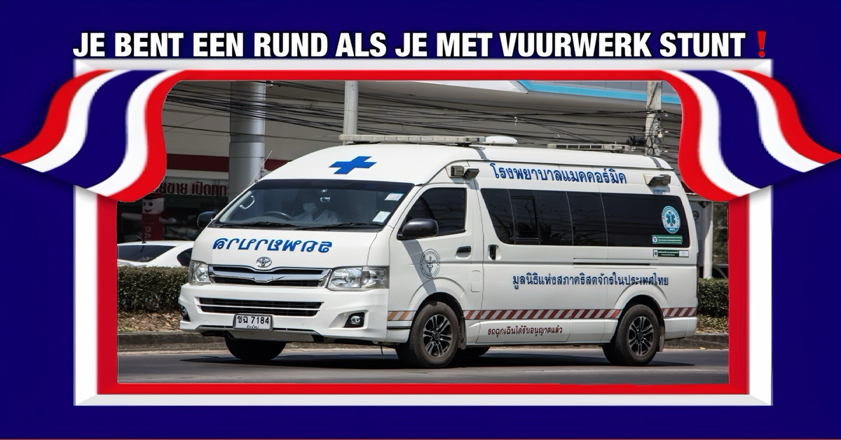 Ongelukken met Illegaal vuurwerk op nieuwjaarsdag halen voorpagina in de Thaise kranten