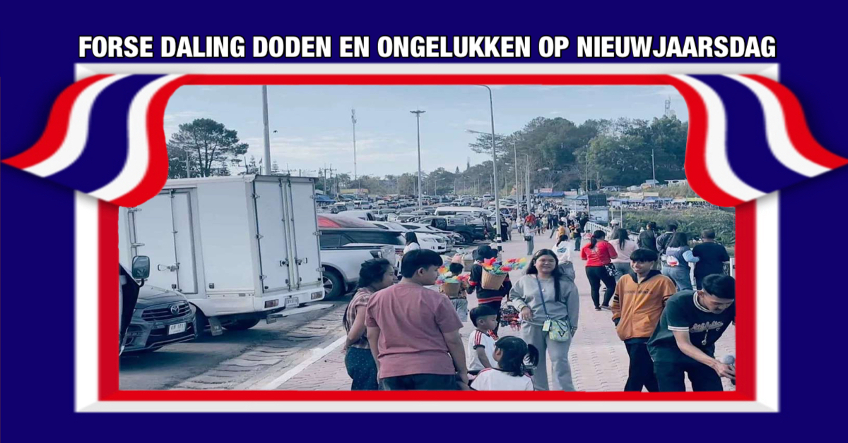 Dodelijke slachtoffers op nieuwjaarsdag in Thailand fors gedaald met nog zes van zeven ‘gevaarlijke dagen’ te gaan