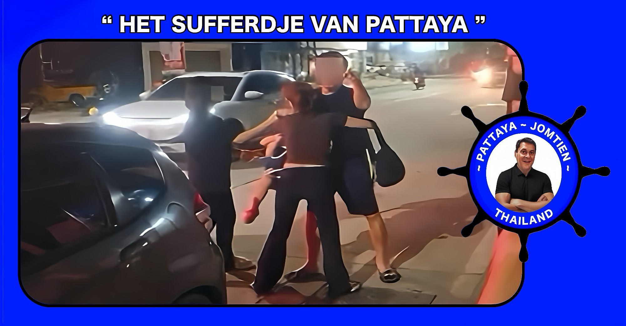 Chinese toerist in Pattya kotst een taxi, maar weigert schoonmaakkosten te betalen, een ritje naar het politiebureau was onvermijdelijk 🚕