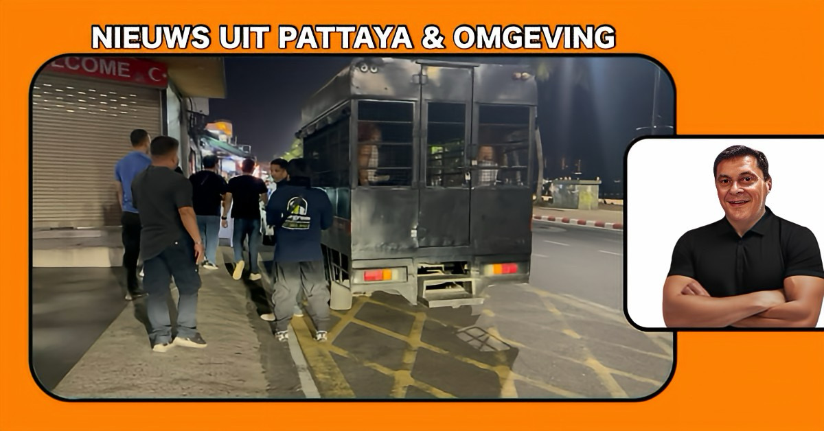 Stadspolitie stormt het strand van Pattaya op om nachtvlinders te vangen