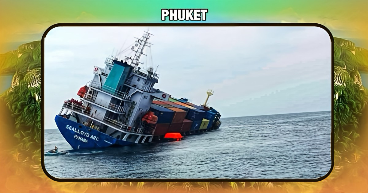 Vrachtschip in de Andaman zee maakt water, alle bemanningsleden aan wal in Zuid-Thailand gebracht