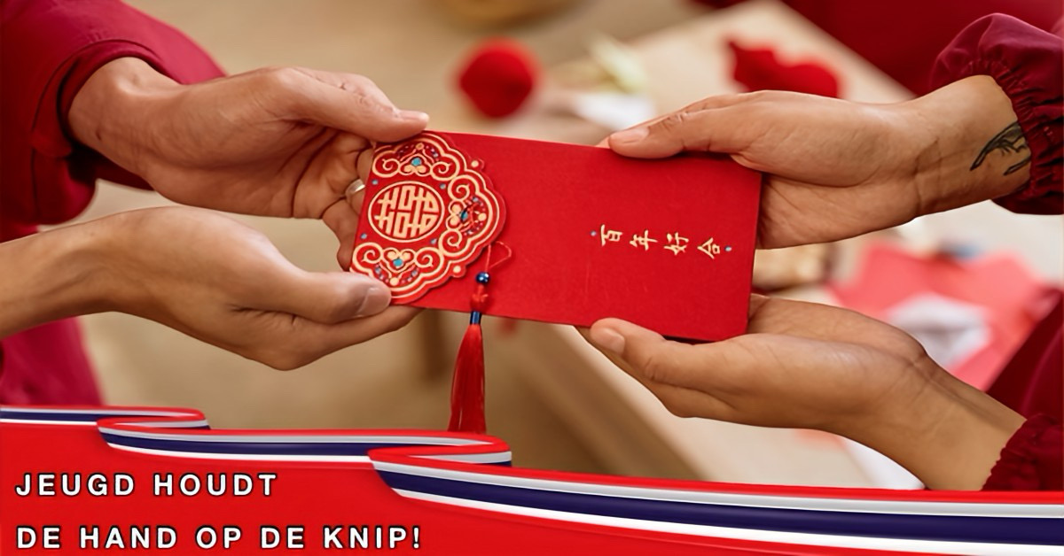 Enquête onthult dat de jeugd in Thailand tijdens de viering van het Chinees nieuwjaar niet scheutig (meer) zijn.