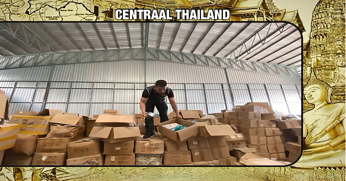 Politie valt in Centraal-Thailand een magazijn binnen en treft een partij nagemaakte toiletartikelen aan