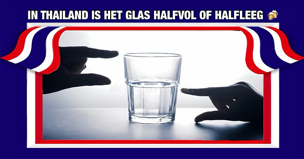 In Thailand is het glas halfvol of halfleeg, en dat blijft tot november van dit jaar zo🍻