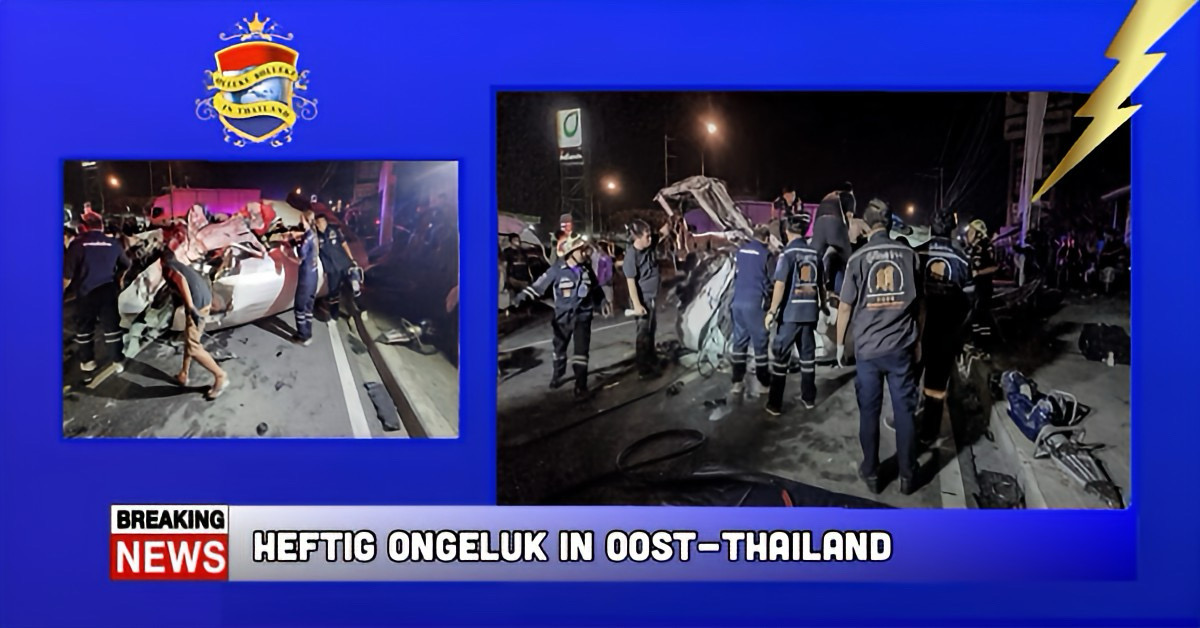 Dodelijk verkeersongeval op Sukhumvit Road bij Si Racha eiste deze morgen 3 dodelijke slachtoffers en 16 gewonden.