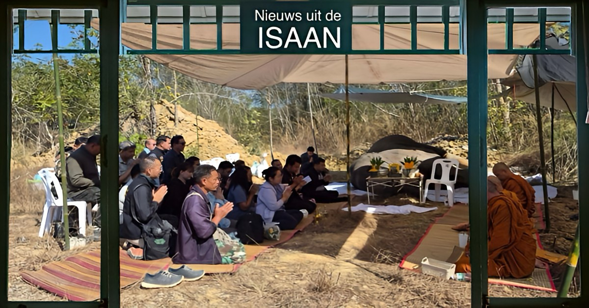 UPDATE | Bewoners in Noordoost-Thailand hielden een rouwdienst voor de overleden olifant met de slappe oren