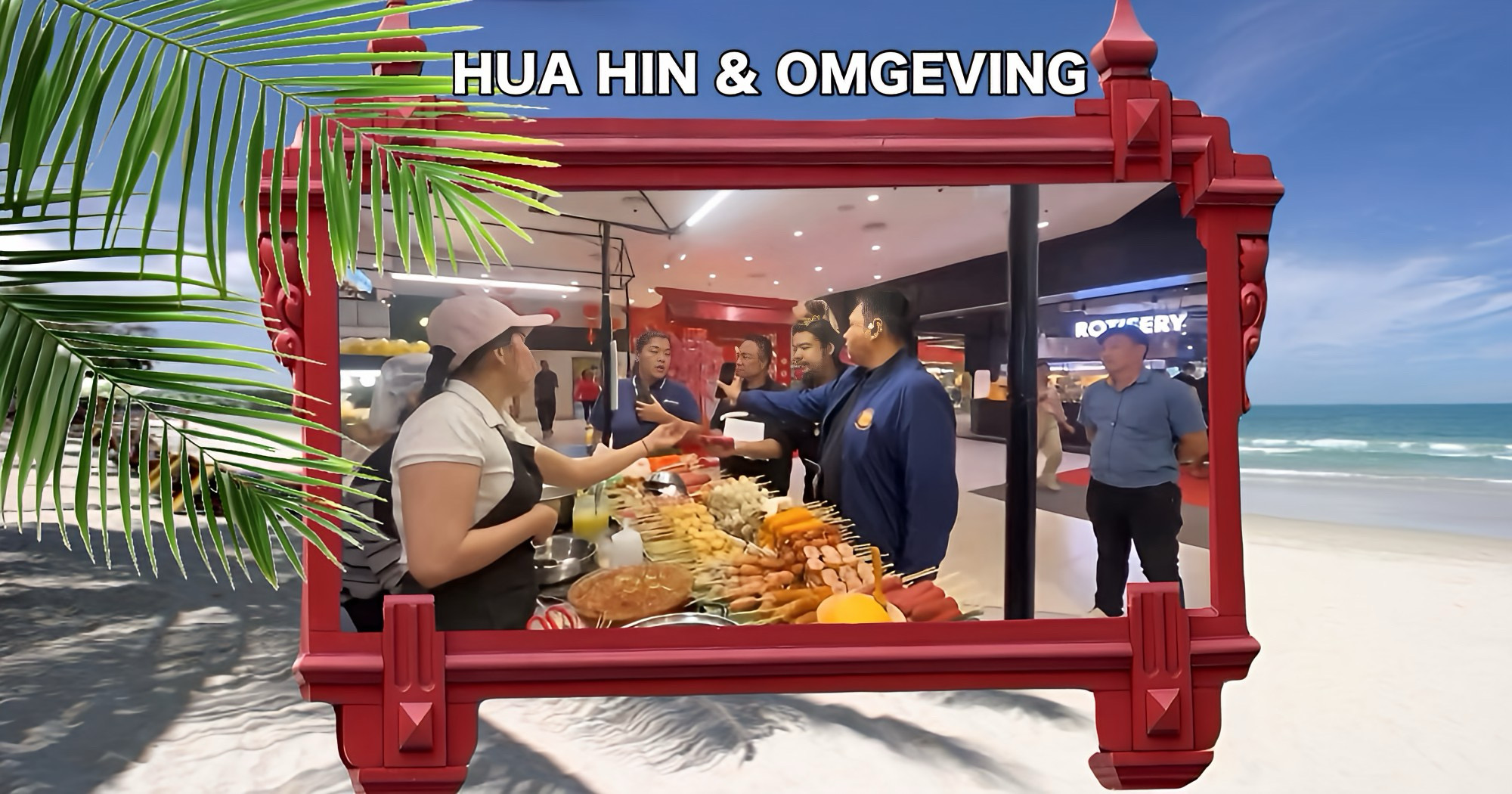 De provinciale autoriteit van Prachuap Khiri Khan voerde in Blueport-winkelcentrum in Hua Hin een controle op illegale werknemers uit.