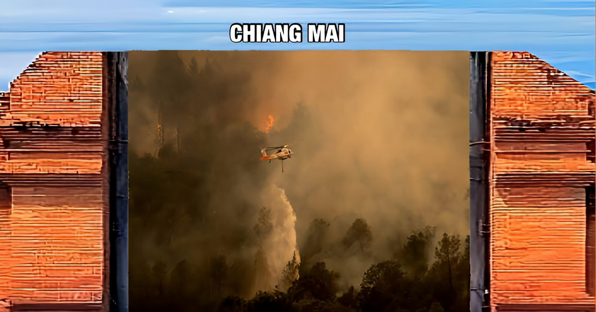 De bosbranden in het hoge noorden van Thailand, met name rond Chiang Mai zijn niet onder controle te krijgen.