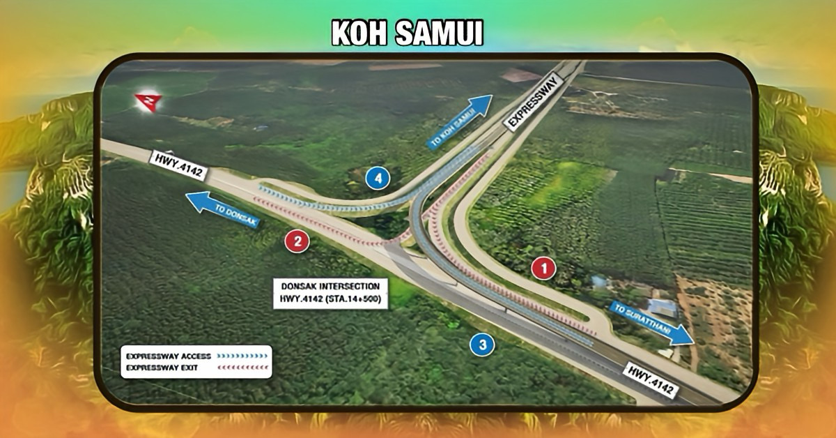 Thailand heeft plannen liggen om een snelweg van 74 miljard baht naar Koh Samui te realiseren 