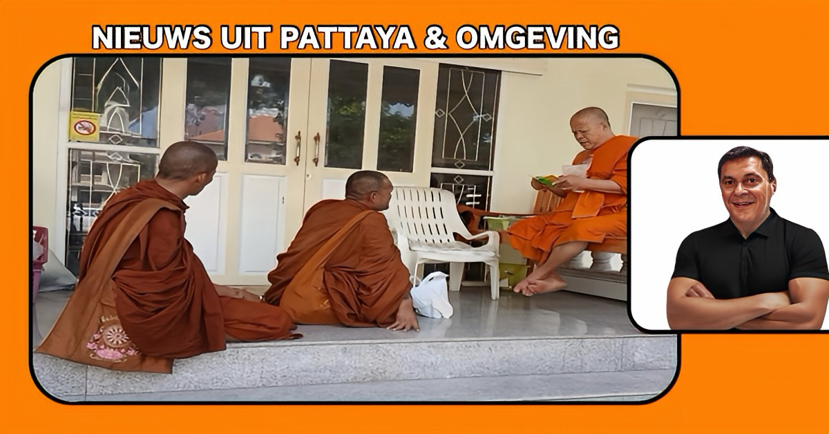 Twee nep monniken in Pattaya aangehouden voor collecteren in Soi Buakhao