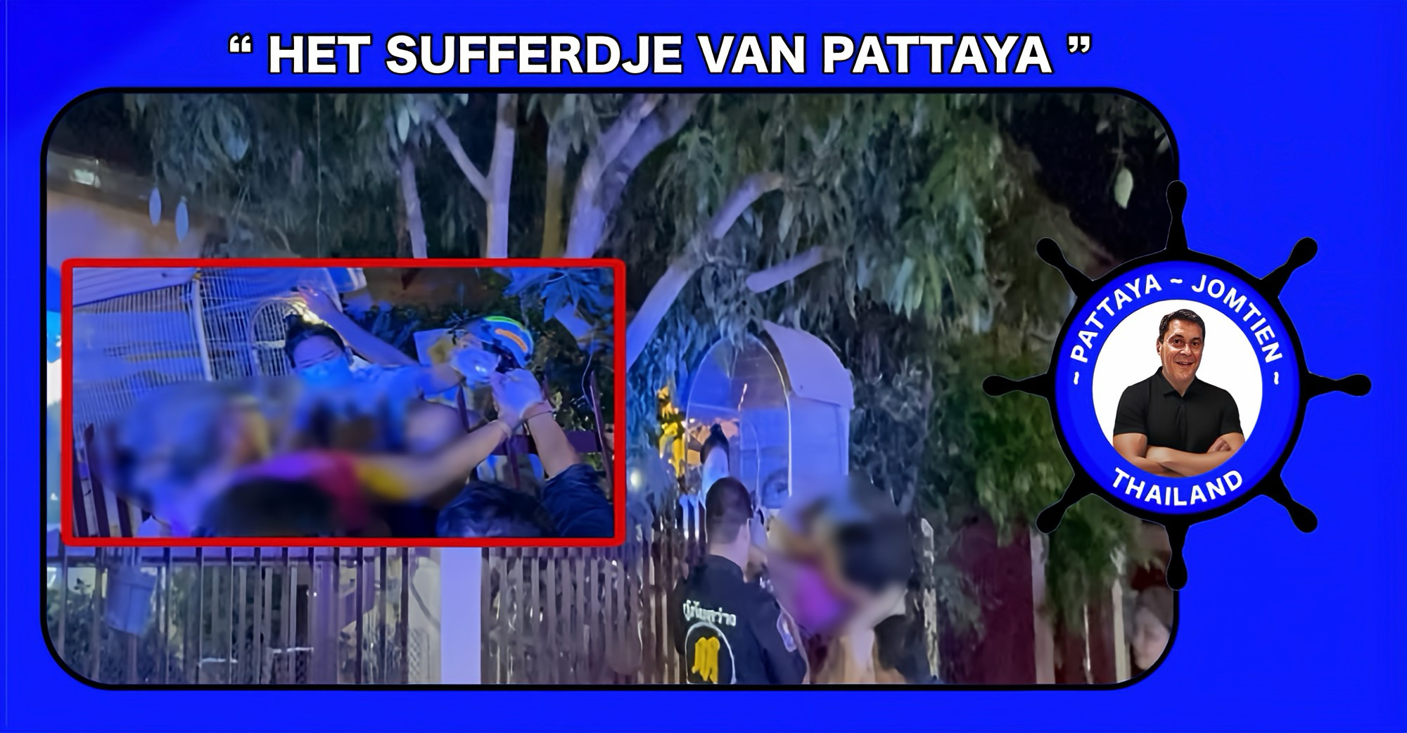 Thaise vrouw zag in Pattaya mango’s hangen als meloenen zo groot, het scheen dat Khun Kanitha deze wilde plukken!