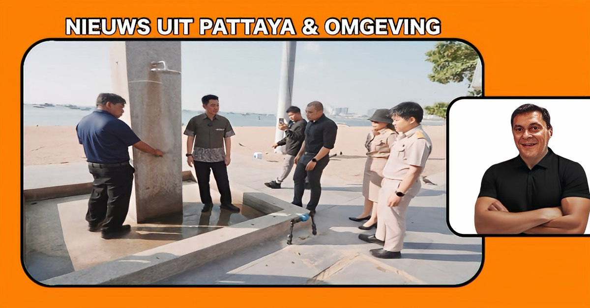 UPDATE | De kapotte voetenwasbakken op de Beach Road van Pattaya zijn binnen een week gerepareerd. 😀