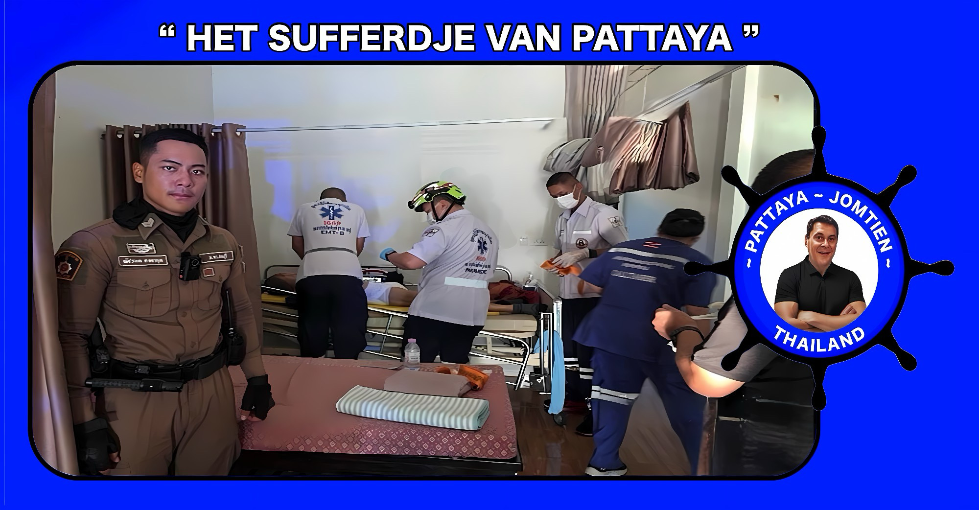 Happy ending in Pattaya, verkeersagent is de held van de week, na zijn levensreddende actie in een massagesalon.