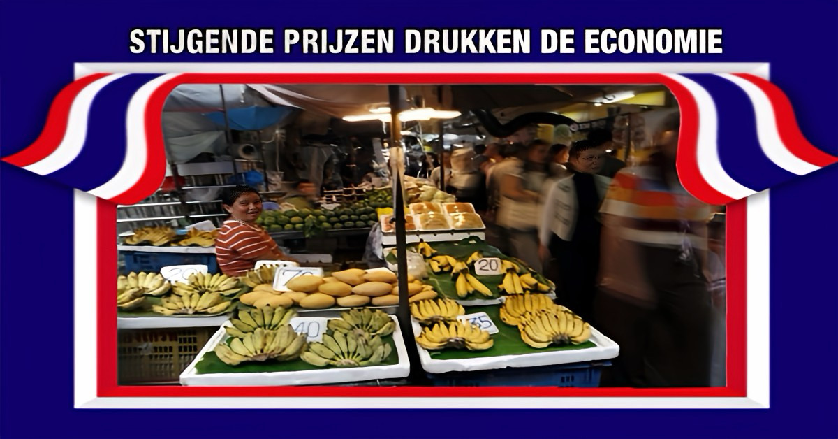 Het is op het moment géén rozengeur en maneschijn in Thailand, de bevolking klaagt over de hogere prijzen.