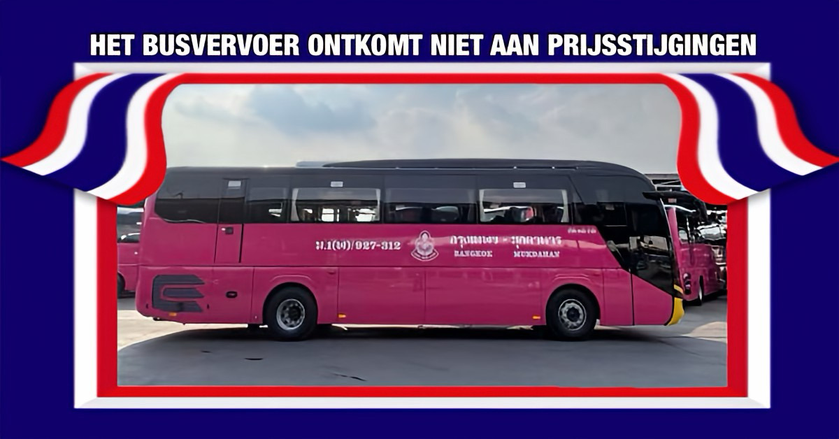 Thailand gaat de bustarieven tot 19 april 2026 gelijk houden dankzij compensatiebetalingen, maar na Songkran zullen ze stijgen.