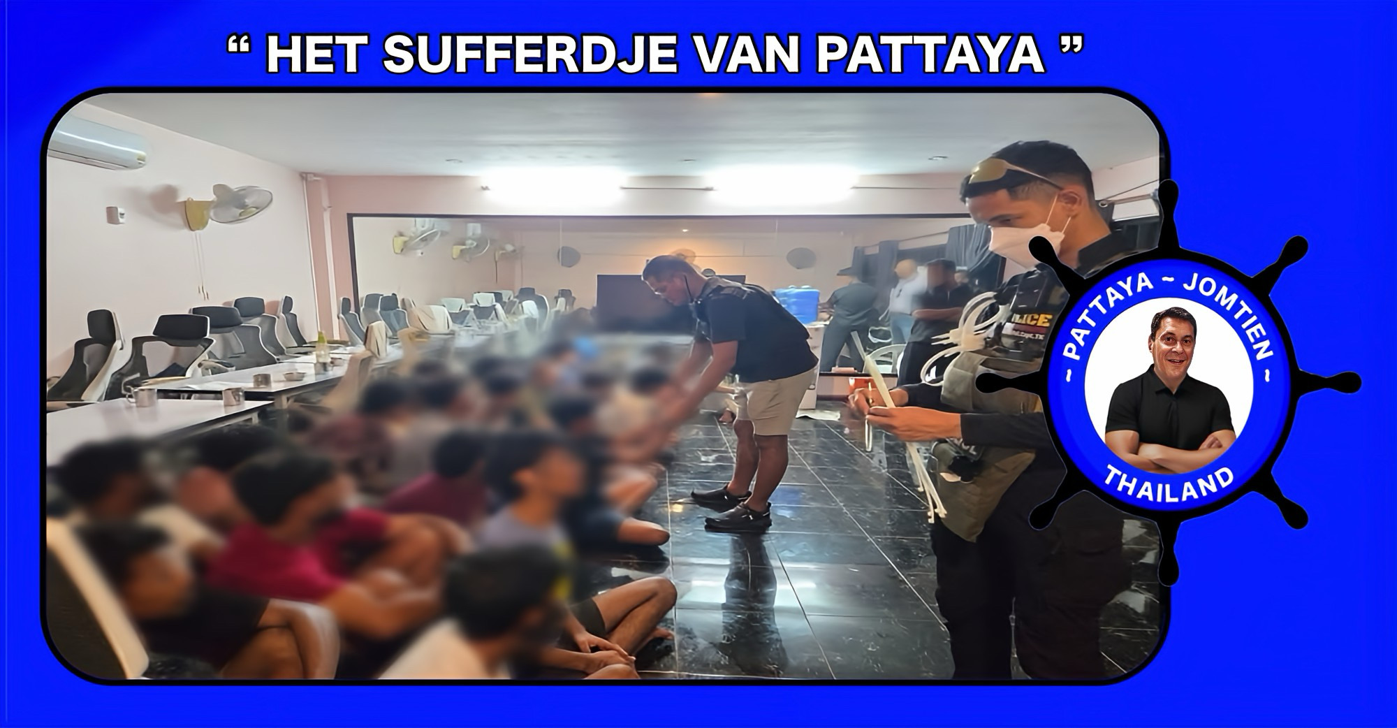 Succesvolle inval in Pattaya, 25 Indiase verdachten opgepakt voor het faciliteren van gok-websites.