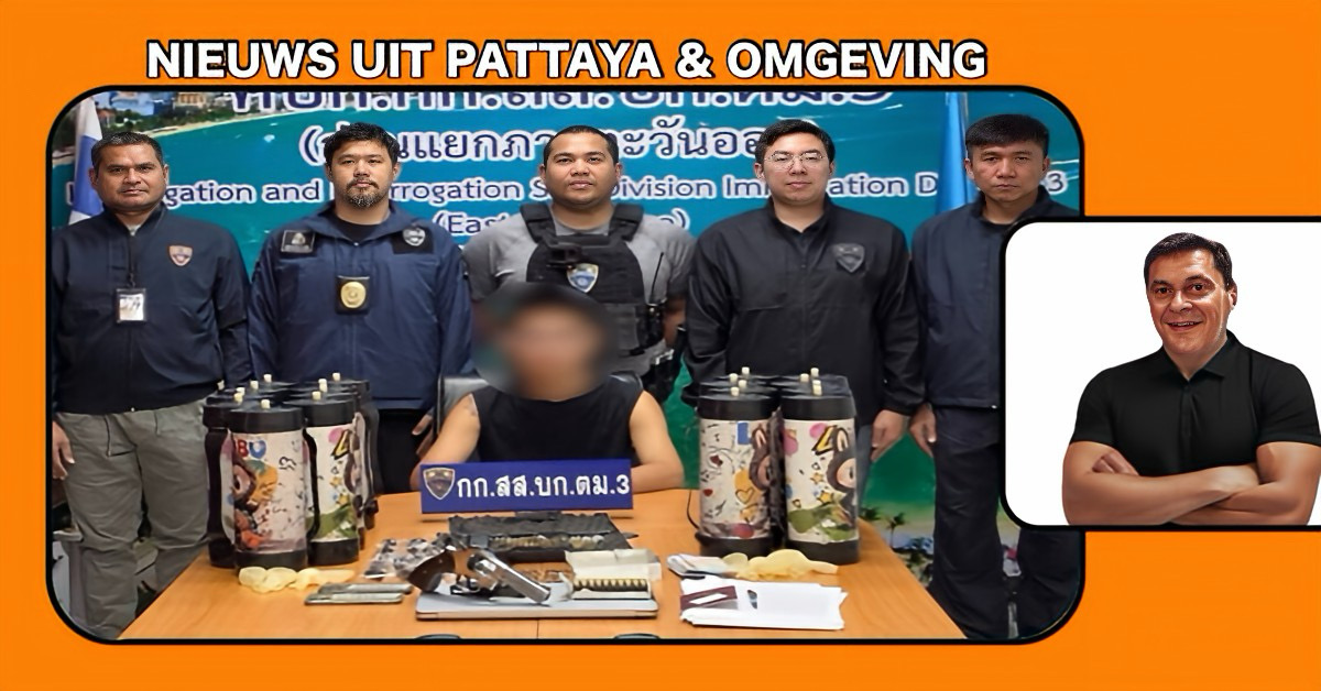 🎥 | Chinese man in Pattaya opgepakt voor online verkoop van lachgas en drugs