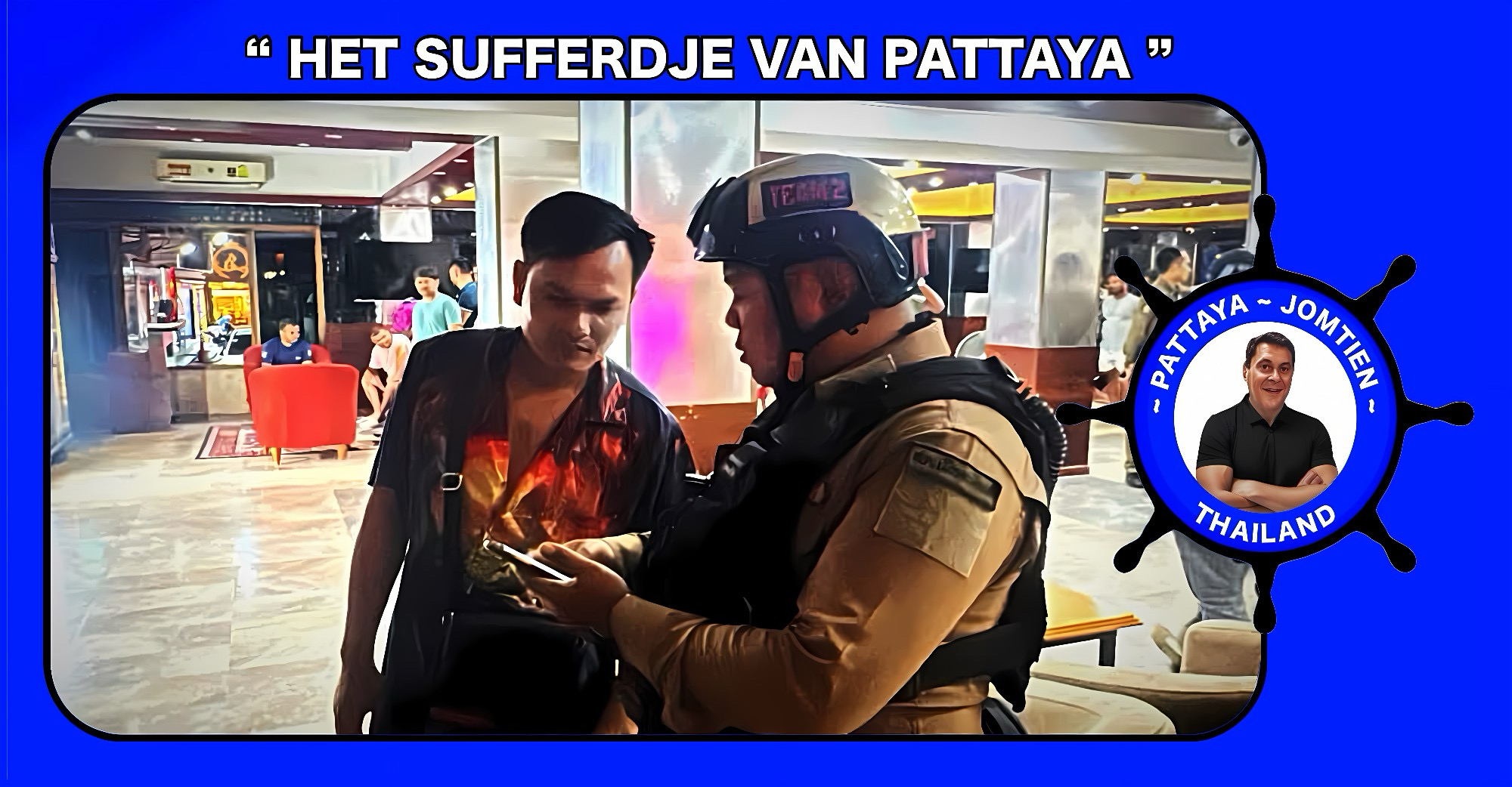 Het zogenaamde snatchen van een gouden ketting in Pattaya heeft een 54-jarige Indiër in shock gebracht.