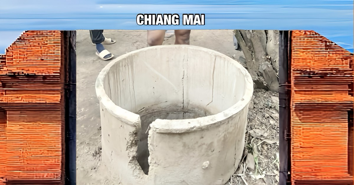 Een hoogbejaarde Thaise man viel in Noord-Thailand in een 10 meter diepe put. Wonder boven wonder hield hij daar niets aan over.