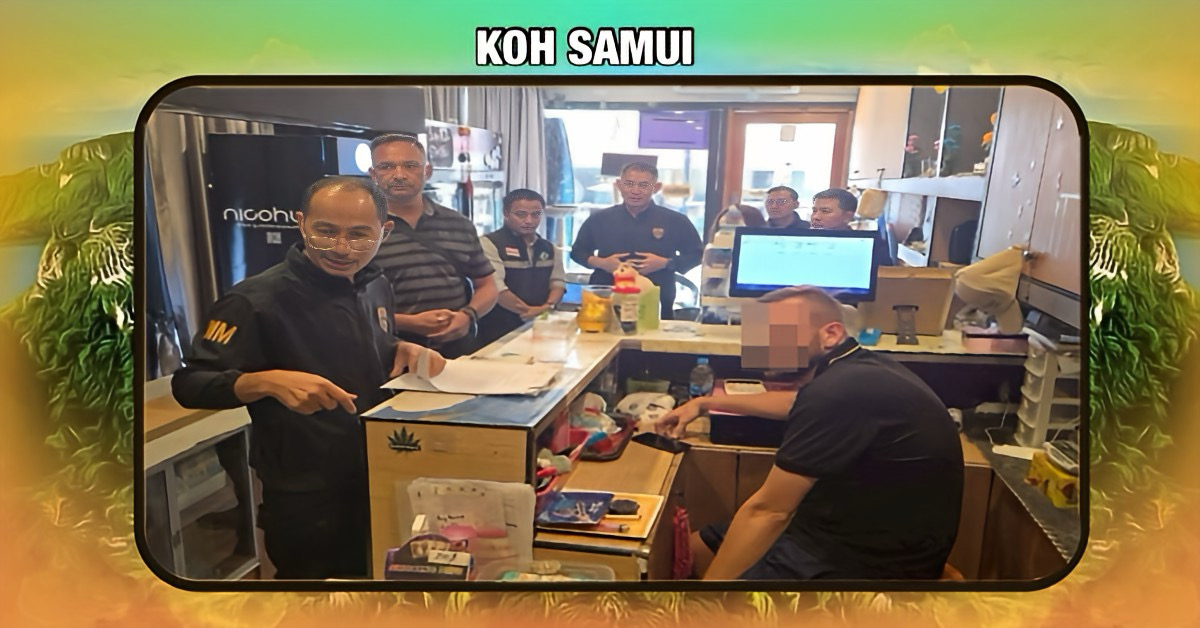 Keurige Duitse man in Zuid-Thailand wegens internationale cocaïnehandel in de boeien geslagen .