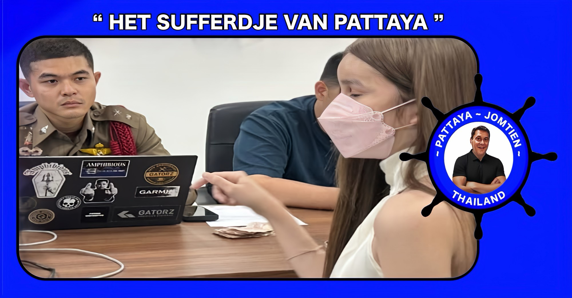 Een jonge kathoey heeft spijt en heeft zichzelf bij de politie Pattaya aangegeven, nadat hij een Japanse toerist had beroofd.