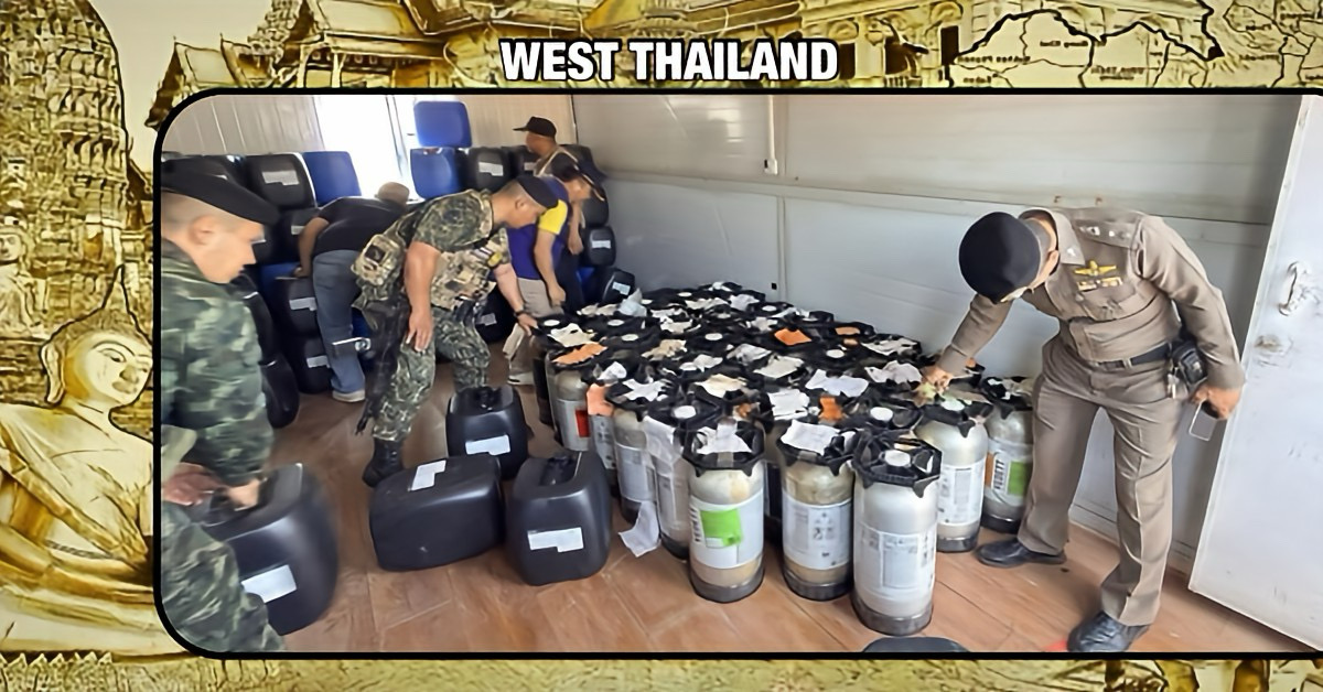 In West-Thailand is een man aangehouden voor het smokkelen van 800 liter tapbier.