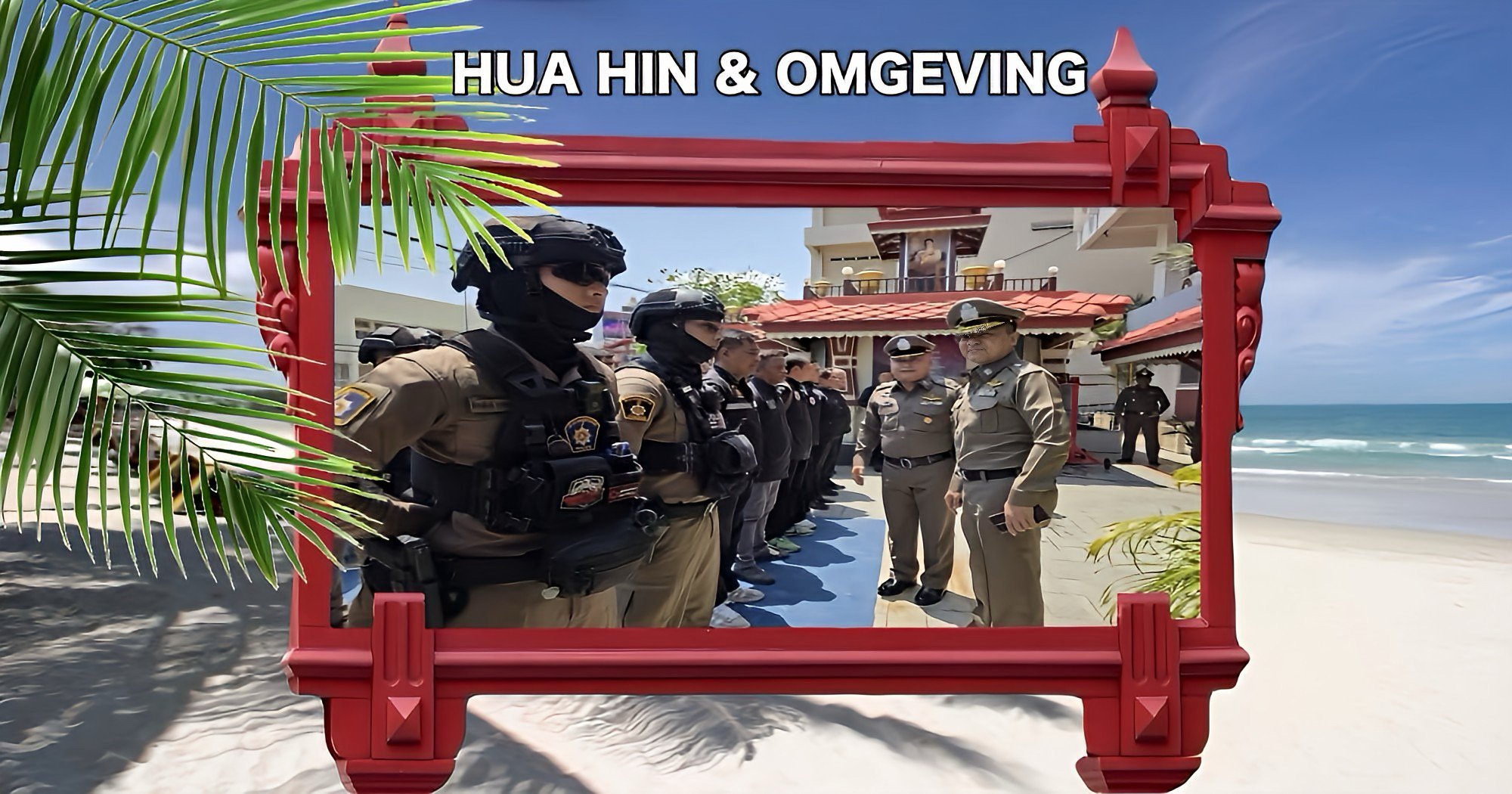 De politie van Hua Hin liet gisteren de nieuwste crowd-control-tactieken zien, met tasers en rubberkogels.