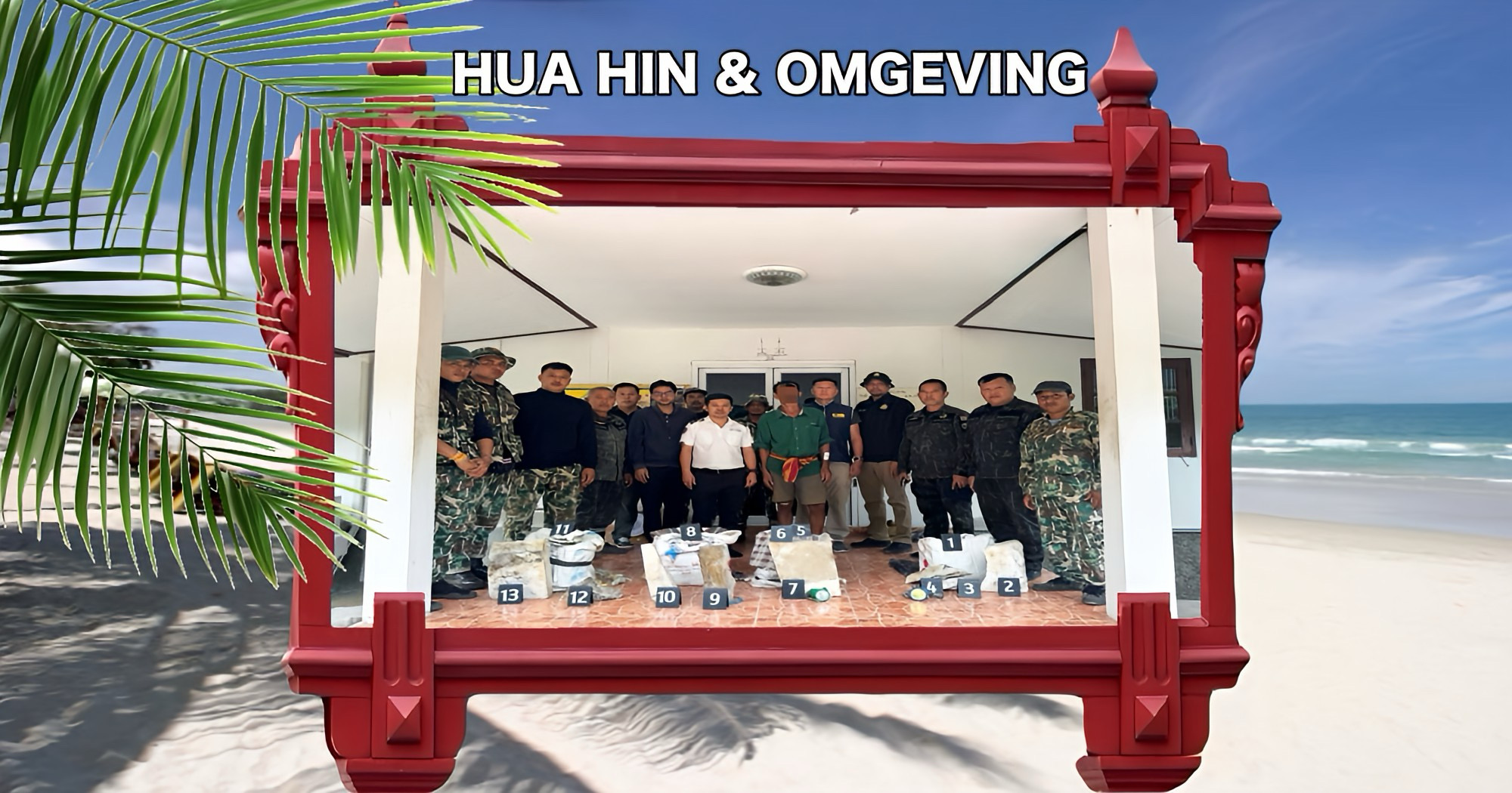 Dievenbende in het Sam Roi Yot Park in Zuid-Thailand betrapt op het stelen van stenen.