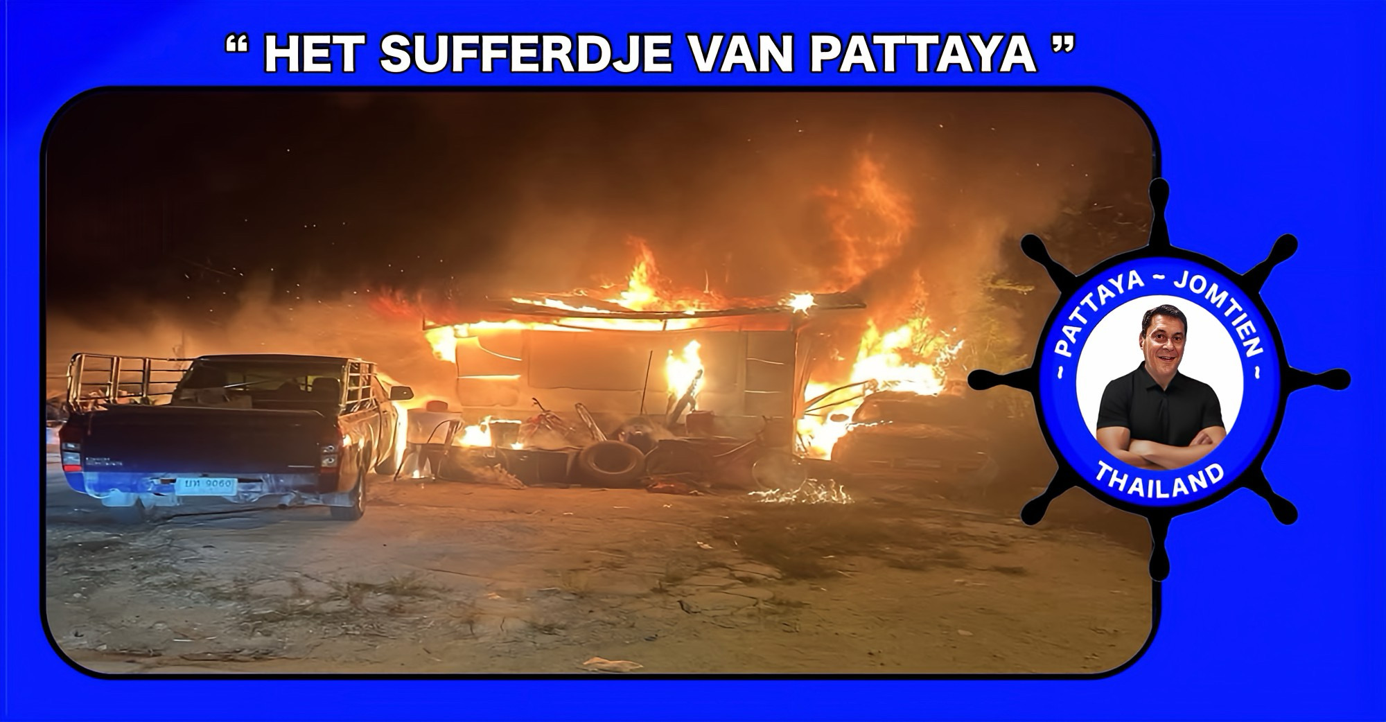 Diepe teleurstelling voor hardwerkende vrouw na verwoestende brand in haar audioshop in Pattaya.