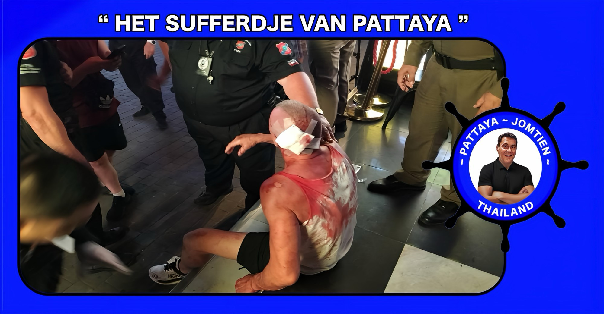 Australische toerist raakt in de Walking Street van Pattaya gewond na onmin over de barrekening.