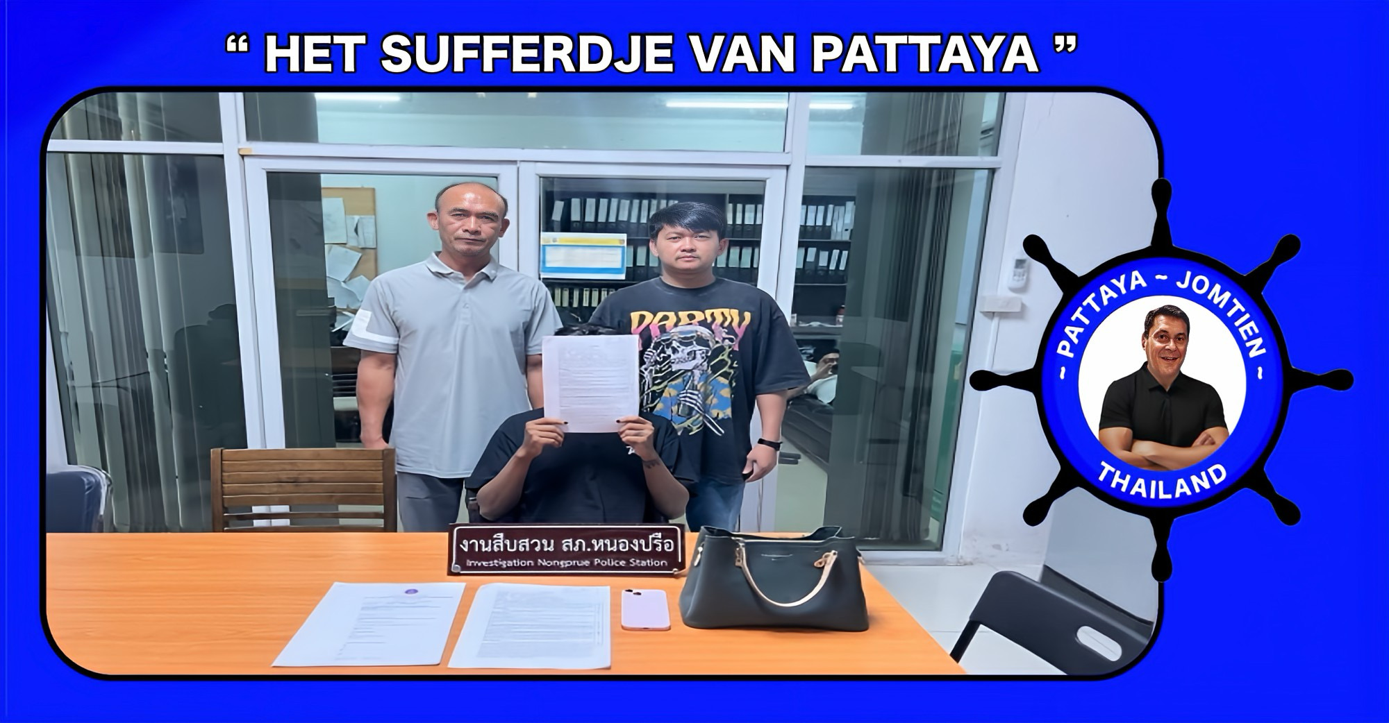 23‑jarige Bolt‑chauffeur loopt tegen de lamp en wordt opgepakt in Pattaya na diefstal van iPhone.