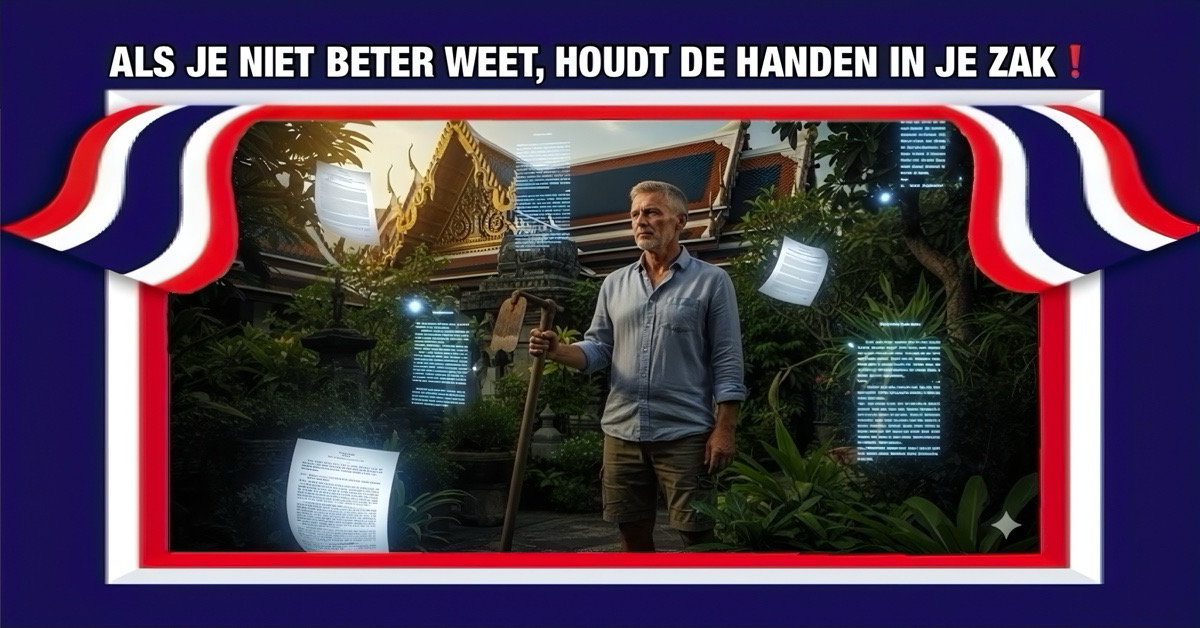 Werken of hobbyen in Thailand, een welgemeende waarschuwing voor alle gepensioneerden medelanders.