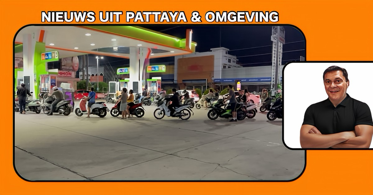 Er was gisteravond tankdrukte in Pattaya nadat bekend werd dat alle brandstoffen vandaag met 6 baht per liter zouden stijgen.